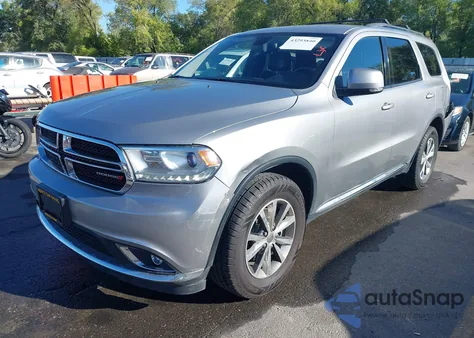 2016 Dodge Durango Limited z USA, uszkodzony, nr VIN 1C4RDJDG9GC449162
